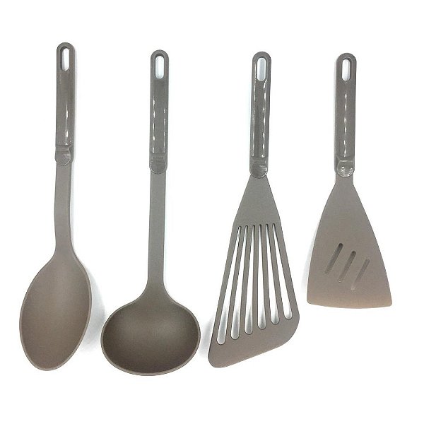 Jogo Utensílios De Cozinha 4 Pçs Nylon - HM9407