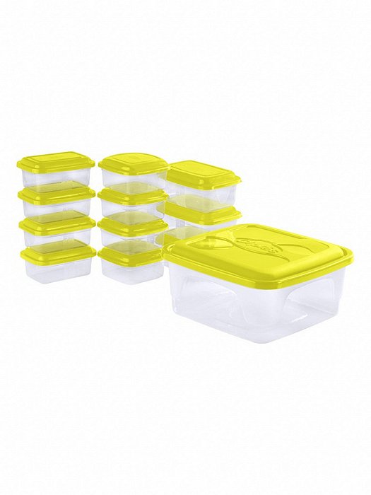 Kit 12 Potes Giplás Armazenamentos Diversos BPA Free