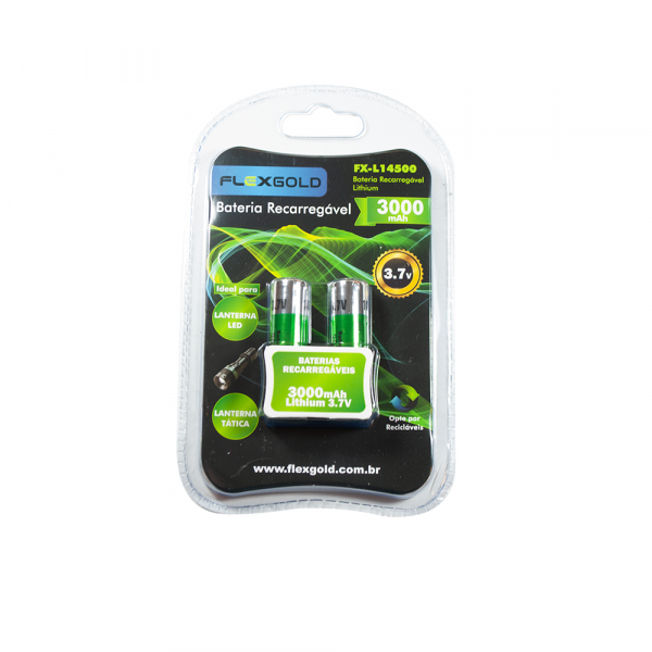 Bateria Recarregável Indicada para Lanternas 3000mAh / 3.7V - FX-L14500
