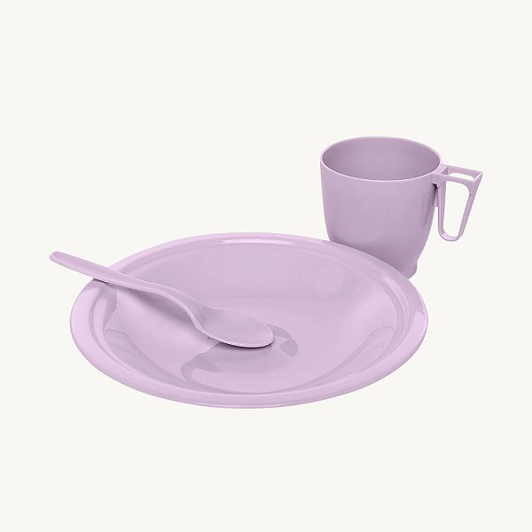 Kit Alimentação Jaguar 03 Pçs Prato, Caneca Colher - 7730