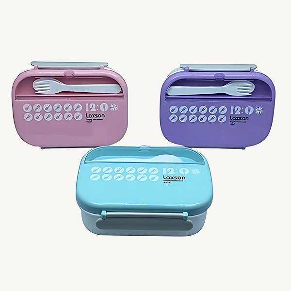 Marmita / Lancheira Fofa Laxson com 2 Talheres - BPA FREE - 1377