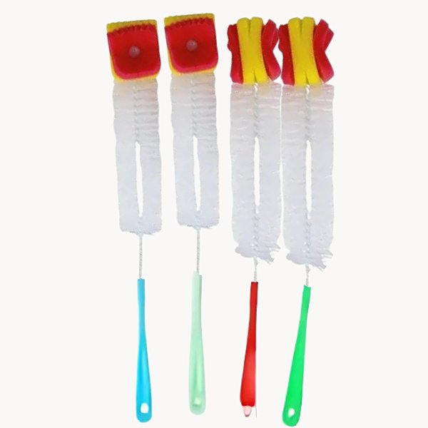 Escova de Plástico para Limpeza com Esponja na Ponta Haste Flexível - ESC-05-4