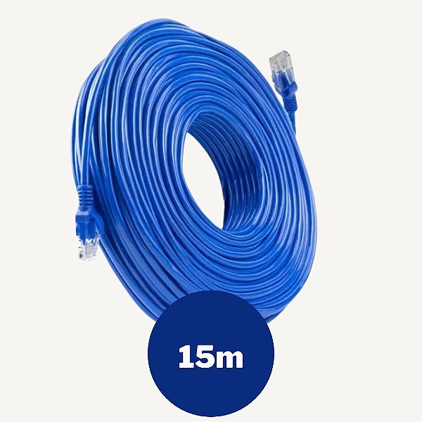 Cabo de Rede Patch Cord Cat 5 - RJ-45 -15 Metros -  DS Tools