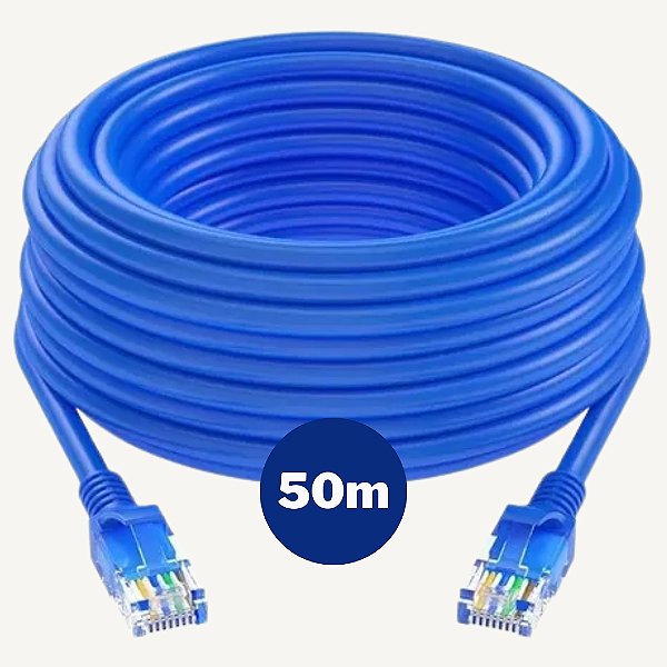 Cabo de Rede Patch Cord Cat 5 - RJ-45 -50 Metros   DS Tools