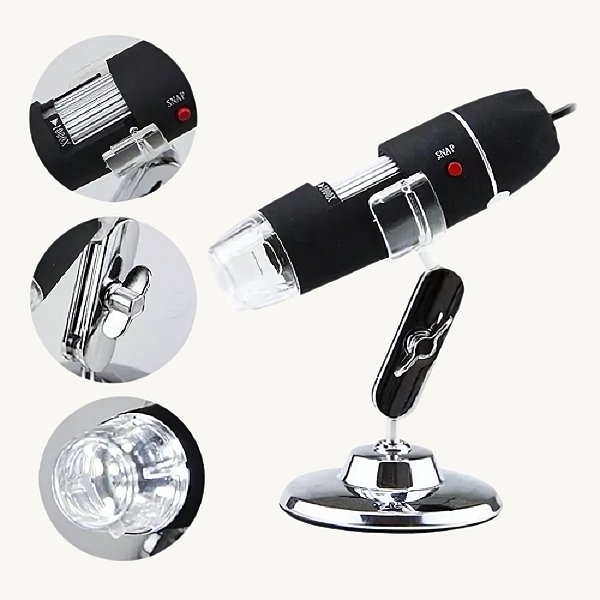 Microscópio Profissional Digital USB - Zoom 1000x Câmera 2mp