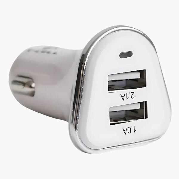 Carregador Veicular Multitensão XC-V7-USB Branco/Prata - X-CELL DS TOOLS
