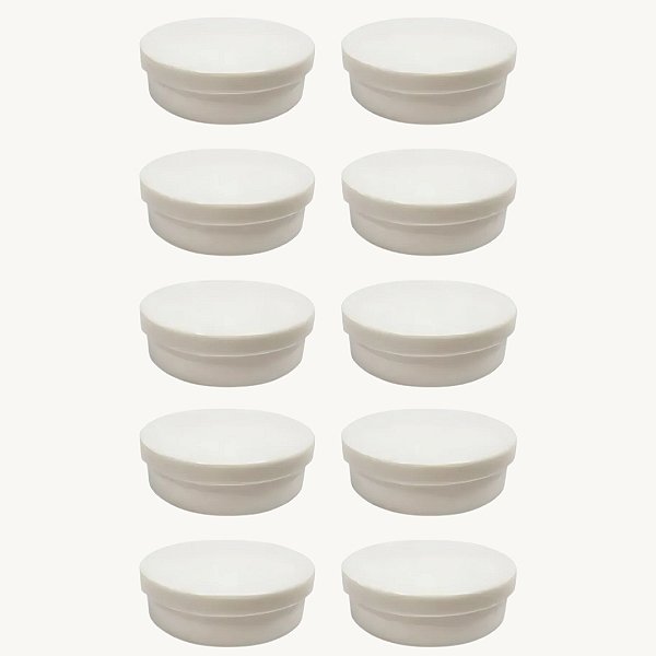 Kit 10 Latinhas Pote Mint To Be Plástica Branco Lembrancinha 5x1cm - RU124B