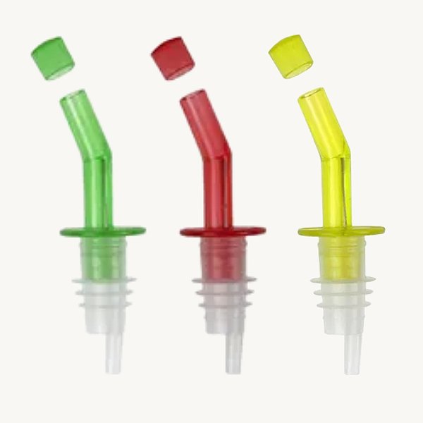 Kit com 3 Peças Bico Dosador Para Bebidas Dosar Quantidade Cores Sortidas - TPA-01