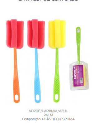Esponja Lava Copos com cabo/espuma - LCO-01