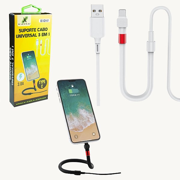 Suporte Cabo Universal 3 em 1 - XC-CD-81