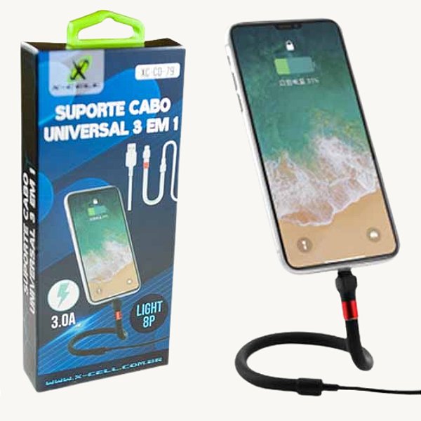 Suporte Cabo Universal 3 em 1 - XC-CD-79