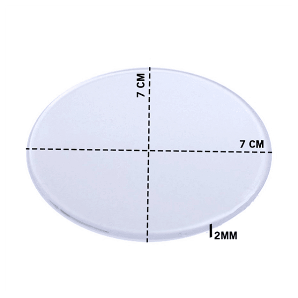 Kit 05 pçs Base Acrílica Redonda Transparente 7X7 - RU52