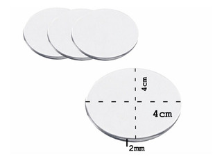Kit 10 pçs Base Acrílica Redonda Transparente 4X4 - RU50