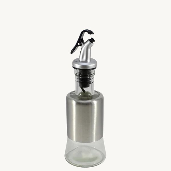 Galheteiro de Vidro Revestido em Inox para Azeite ou Vinagre 200ml - HM9300