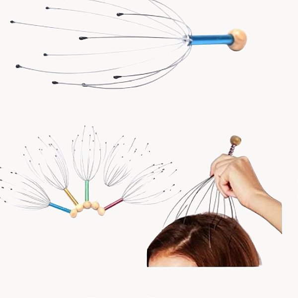 Massageador de Cabeça Cafuné Massagem Relaxante Antiestresse 20cm - MCC-01