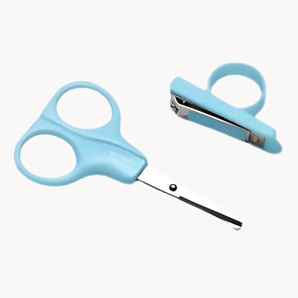 Kit de Unha para Bebês Tesoura sem Ponta + Cortador de Unhas - KMP-44