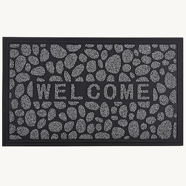 Tapete Welcome 70x50 Borracha E Poliéster - AG4883