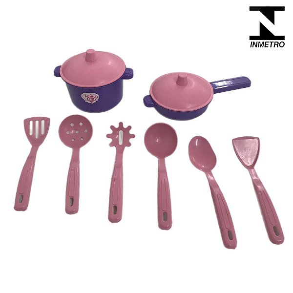 Brinquedo Infantil Cozinha Panelinhas e Utensílios 10 Peças - 3110