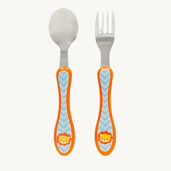 Kit Talher Infantil Leãozinho Buba 2 Pçs - 10678