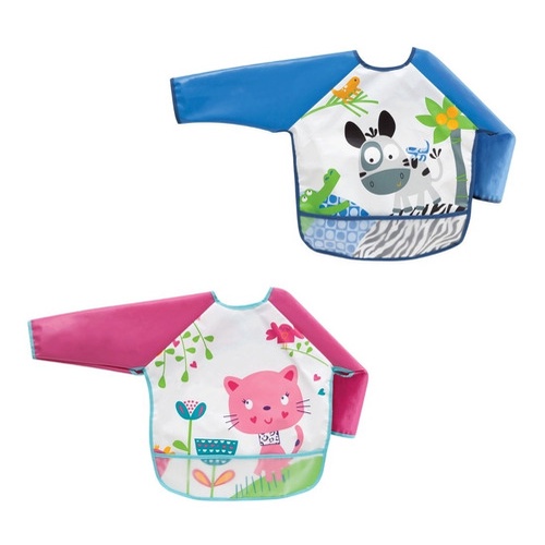 Babador Infantil Avental com Manga Impermeável - 10651/10652