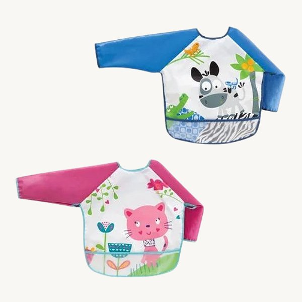 Babador Infantil Avental com Manga Impermeável - 10651/10652