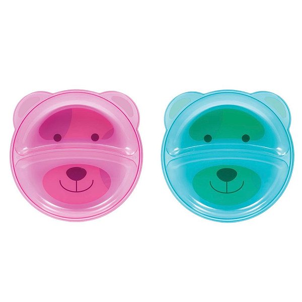 Prato Bebê Ursinho Buba com Divisória - 5811/5812