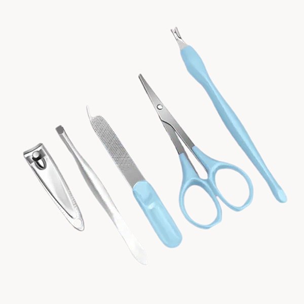 Kit Para Manicure Completo Com 5 pçs Plástico/Metal - KMP-37