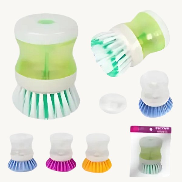 Escova Lava Louças Porta Detergente Limpeza Para Cozinha - LLC-01