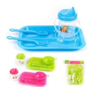 Kit Refeição Infantil De Plástico Com 5 Pçs 26*22 - KRI-56