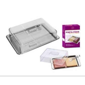 Porta Frios em Inox com Tampa de Acrílico 27cm - MC-11