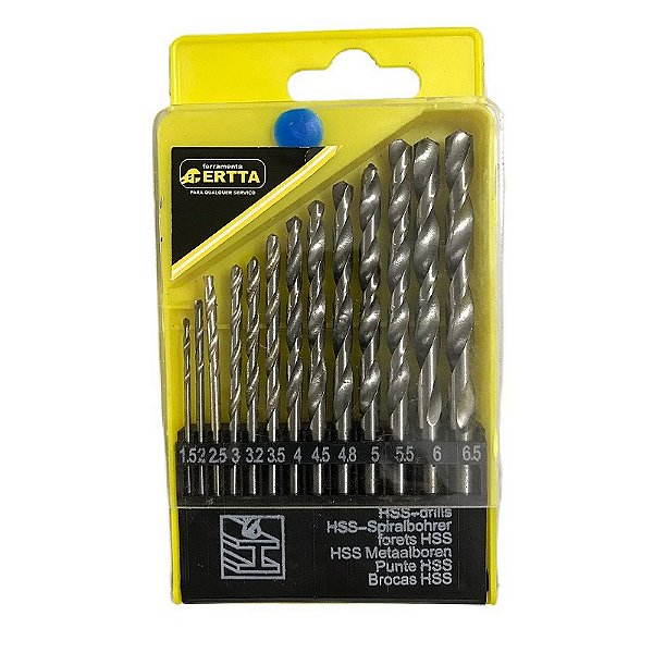 Brocas para Metal Conjunto com 13 Peças - Ótima Qualidade, Excelente Preço - BRO-09