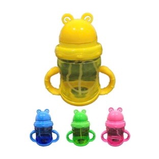 Copo Baby com Tampa,  Canudo e Alça de Plástico Colors 200ml - Ótima Qualidade, Excelente Preço COP-69