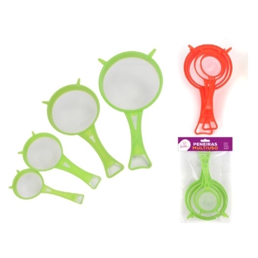 Kit de Peneiras 4 peças de Plástico - PEN-11