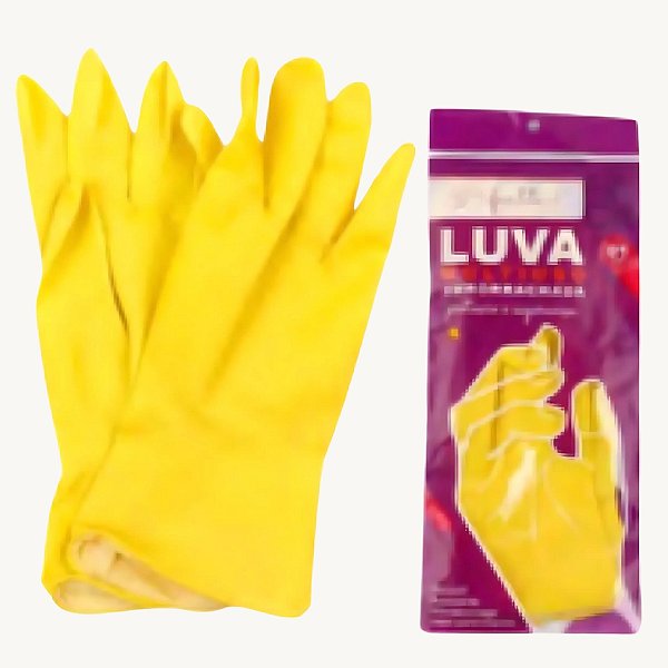 Luva de Látex Multiuso Emborrachada Proteção e Segurança - LUVA-16-2