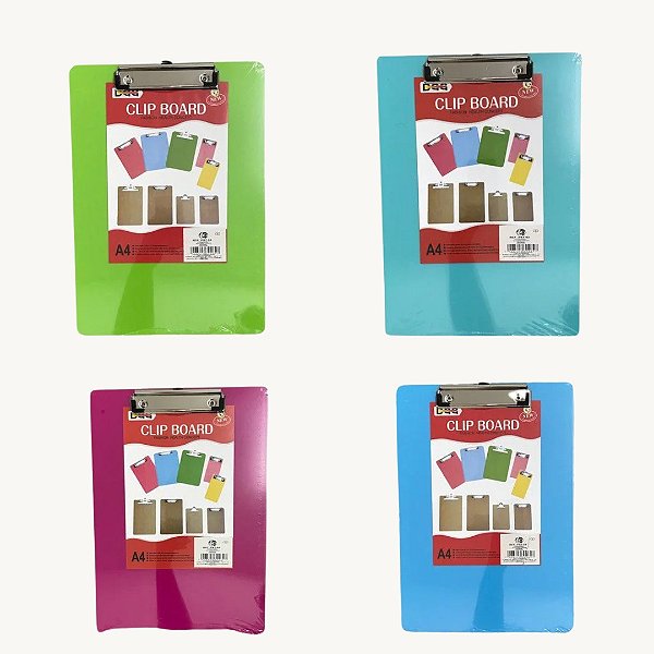 Prancheta Plástica 32x22cm Ofício Clip Board A4 Transparente - Garras Metálicas PXT-02