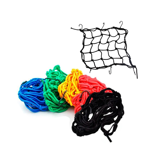 Rede de Bagageiro Elástico Aranha 45x45 cm Ganchos em Metal Diversas Cores - ID-3285C