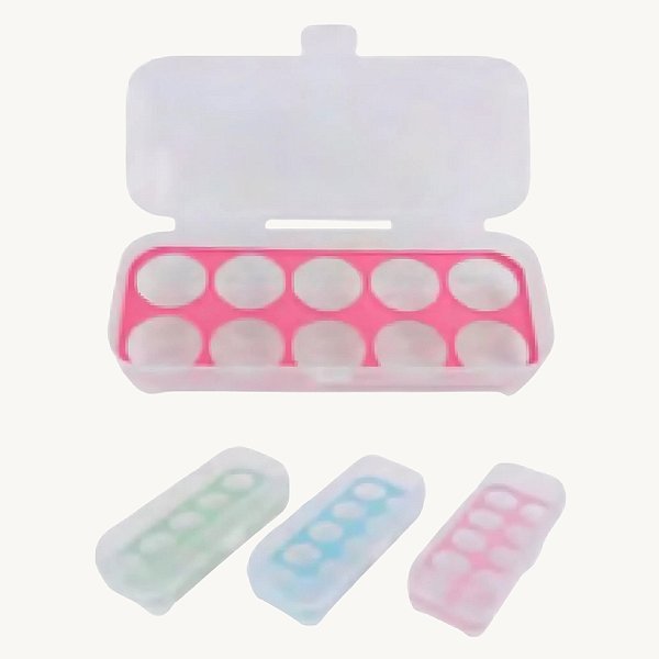 Organizador de Ovos Caixa Organizadora em Plástico para 10 Ovos com Tampa - EGG-05