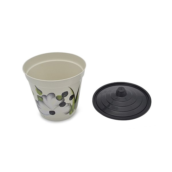 Kit de Pia com 3 Peças Decorado ou Liso Lixeira, Porta Sabão e Detergente - 004