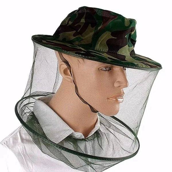Chapéu Anti Mosquito Mosquiteiro Pernilongo Pesca Trilha Selva - 6225