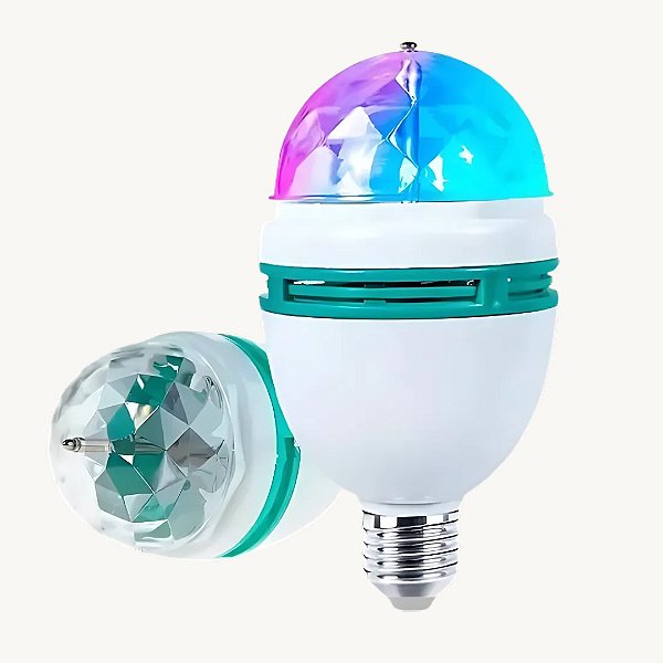 Lâmpada de Led Giratória Colorida RGB para Festas Boate - BJ8715