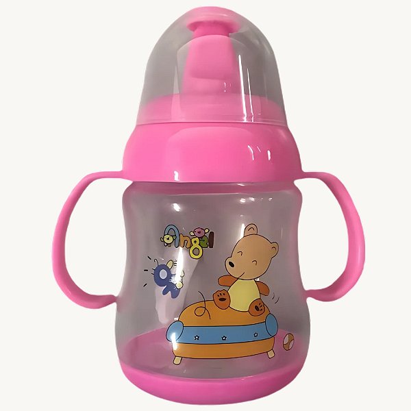 Copo Baby Infantil de Plástico 300ML com Bico - COP-90 Rosa