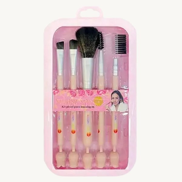 Kit 5 Pincéis Para Maquiagem E Cosméticos - DT1518
