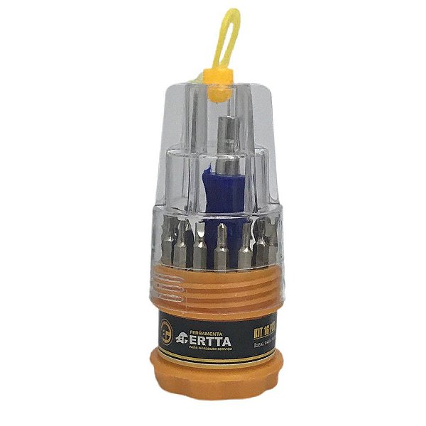 Kit Ferramentas - Kit com 16 peças - Chaves de Precisão - Fertta - ideal para parafusos pequenos