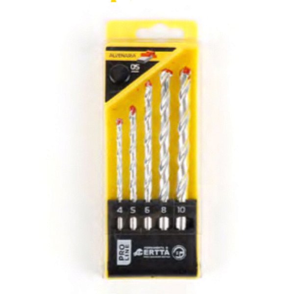 Kit 5 Brocas Para Alvenaria 4/5/6/8/10mm - FMA063