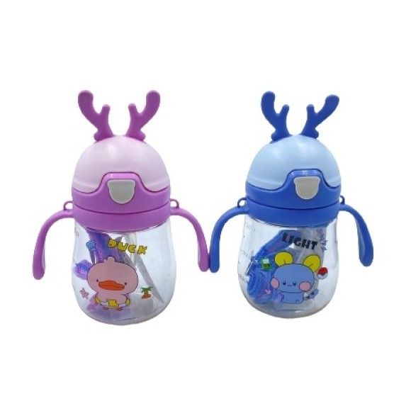 Garrafa Infantil Tampa Retrátil Alça E Canudo - AG3090