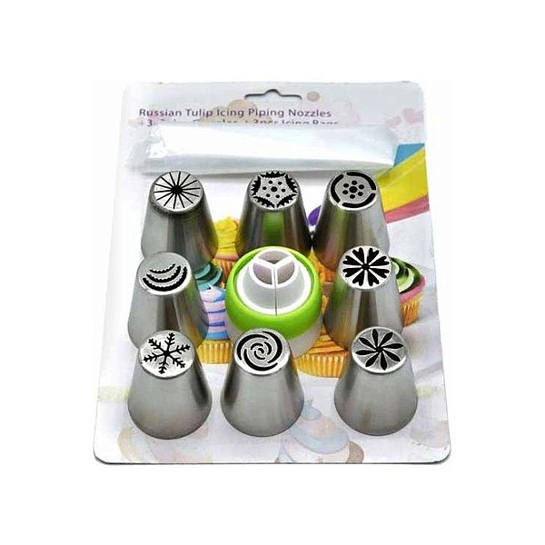 Kit Confeiteiro com 8 Bicos - AG1040