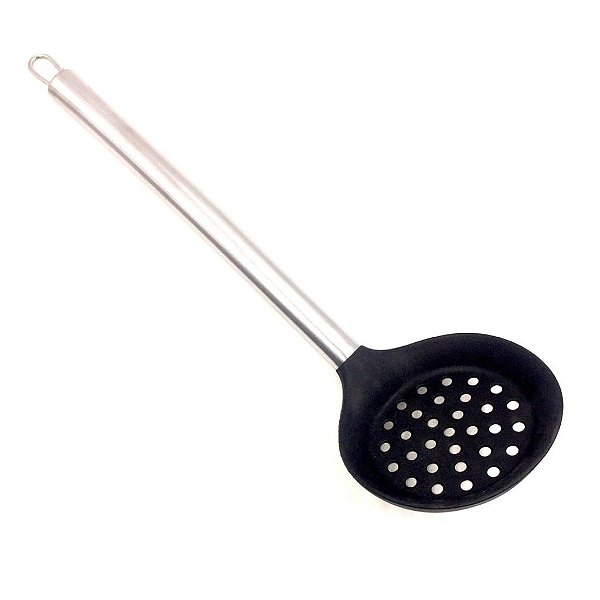 Escumadeira de Silicone Cabo de Inox 33cm - HM9504