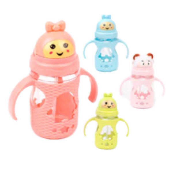 Copo Infantil Canudo Retrátil E Alça 300ml - IAL022