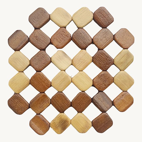 Descanso de Panela de Bambu  19x19cm - AG9102