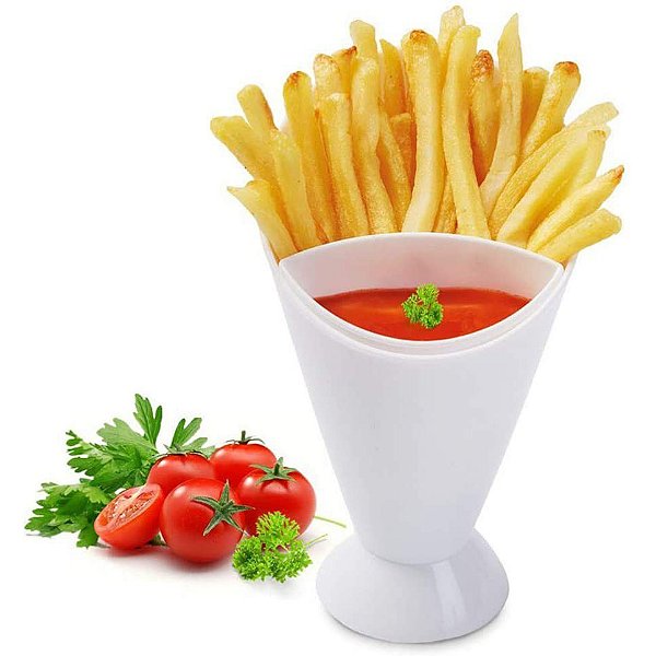 Suporte para Batata Frita com divisória para molho - CK5323